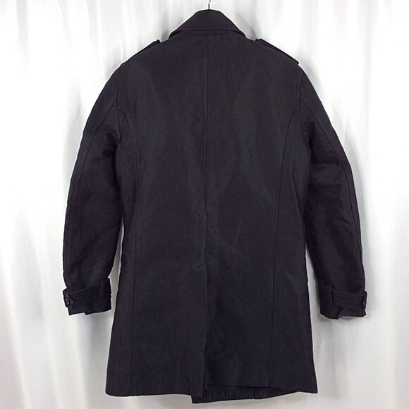 A|X Armani Exchange Trench Coat Mens Size Small Brown Double Breasted $300 - Picture 2 of 9